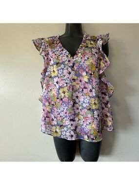 Kori Multicolor Floral Ruffle Blouse